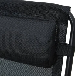 Relaxsessel schwarz Stahl B/H/L: ca. 63x107x93 cm