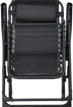 Relaxsessel schwarz Stahl B/H/L: ca. 63x107x93 cm