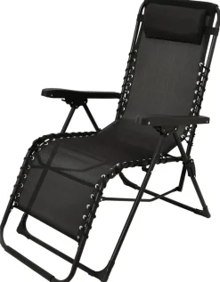 Relaxsessel schwarz Stahl B/H/L: ca. 63x107x93 cm
