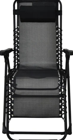 Relaxsessel schwarz Stahl B/H/L: ca. 63x107x93 cm