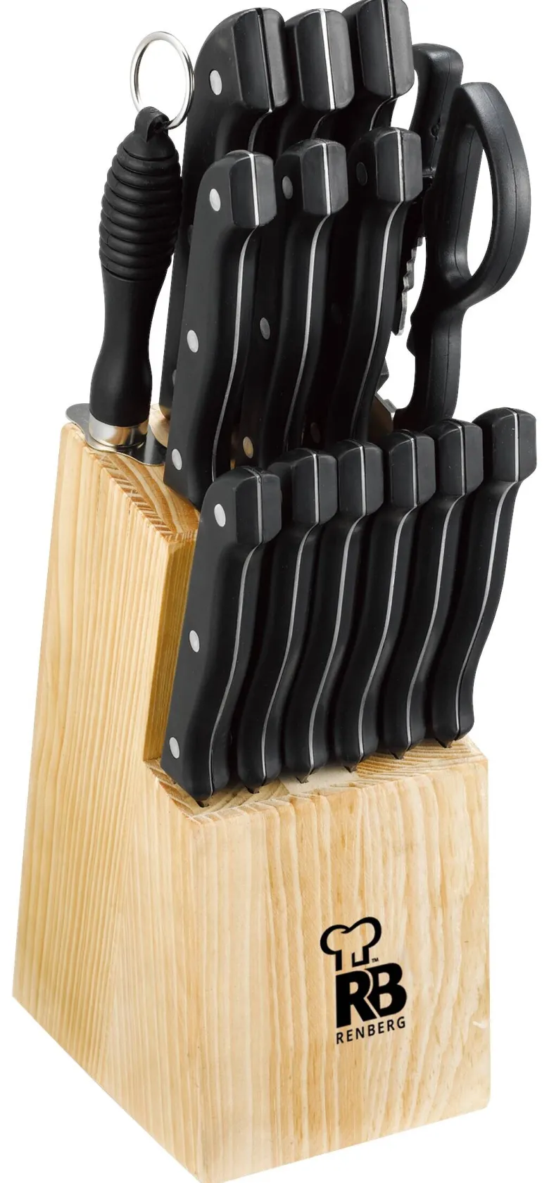 RENBERG Messerset TENESSY silber Holz 15 tlg.