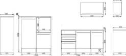 Respekta Doppelblock Premium hochglänzend B/H/T: ca. 290x200x60 cm