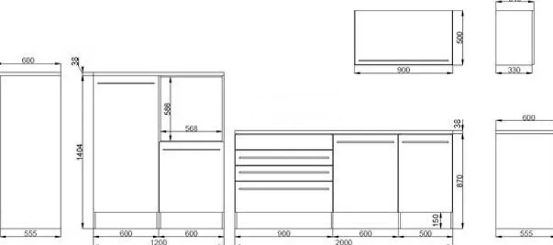 Respekta Doppelblock Premium grau hochglänzend B/H/T: ca. 320x200x60 cm