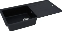 Respekta Einbauspüle Columbia 100 x 50 S schwarz Granitverbundmaterial B/H/T: ca. 100x18,5x50 cm