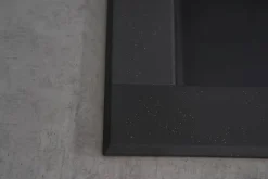 Respekta Einbauspüle Ohio 66 x 50 S schwarz Mineralite B/H/T: ca. 66x21x50 cm