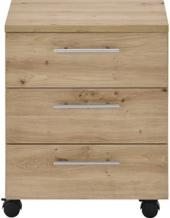 Rollcontainer Ben Eiche Artisan Nachbildung B/H/T: ca. 40x56x39 cm