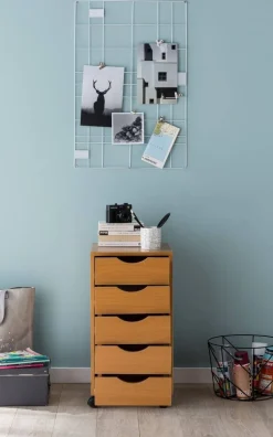 Rollcontainer braun Spanplatte B/H/T: ca. 33x64x38 cm