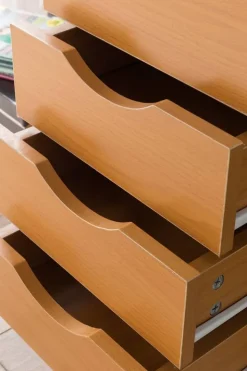 Rollcontainer braun Spanplatte B/H/T: ca. 33x64x38 cm
