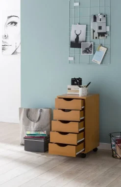 Rollcontainer braun Spanplatte B/H/T: ca. 33x64x38 cm