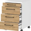 Rollcontainer 4251-559 Eiche Grand-Son Nachbildung weiß B/H/T: ca. 42x61x49 cm