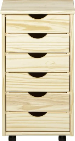 Rollcontainer Nils natur B/H/T: ca. 35x65x40 cm