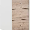 Rollcontainer Serie 400 perlweiß Optik Wildeiche Nachbildung B/H/T: ca. 32,6x59,7x39,1 cm