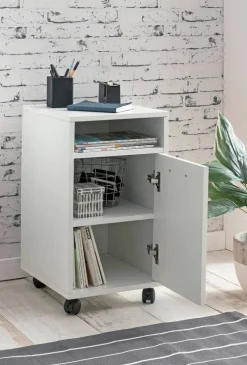 Rollcontainer weiß Spanplatte B/H/T: ca. 33x60x38 cm