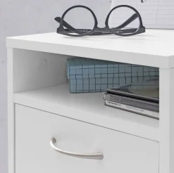 Rollcontainer weiß Spanplatte B/H/T: ca. 33x63x38 cm