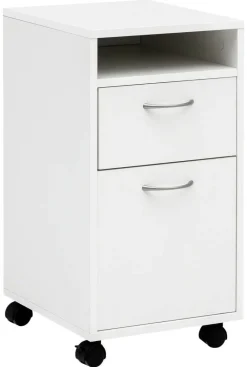 Rollcontainer weiß Spanplatte B/H/T: ca. 33x63x38 cm