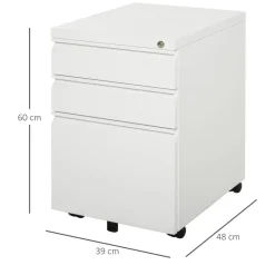 Rollcontainer 924-024WT weiß B/H/T: ca. 39x60x48 cm