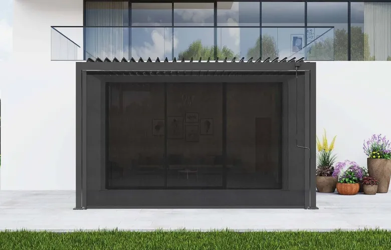Rollo anthrazit Aluminium B/H/L: ca. 8,5x231x370 cm