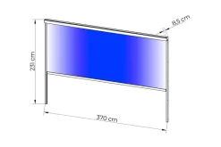 Rollo anthrazit Aluminium B/H/L: ca. 8,5x231x370 cm