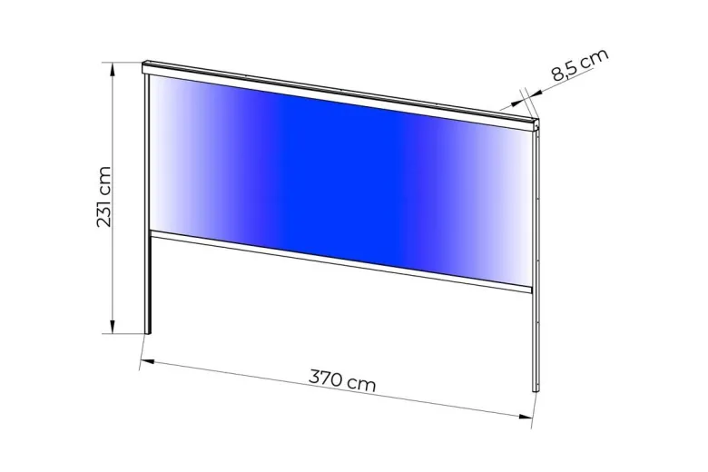 Rollo anthrazit Aluminium B/H/L: ca. 8,5x231x370 cm