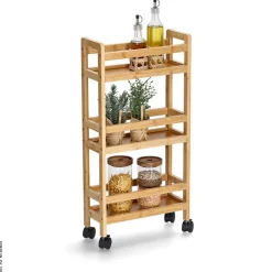 Rollwagen natur Bambus B/H/L: ca. 15x74x36 cm