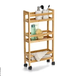 Rollwagen natur Bambus B/H/L: ca. 15x74x36 cm