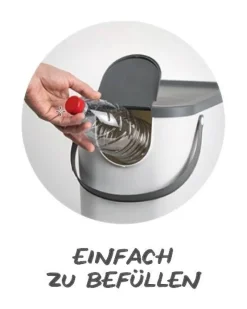 Rotho Abfalleimer anthrazit B/H/L: ca. 23,5x34x40 cm