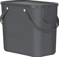 Rotho Abfalleimer anthrazit B/H/L: ca. 23,5x34x40 cm