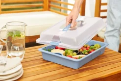Rotho Party-Butler COOL u. FRESH blau B/H/L: ca. 29,5x11x43,5 cm