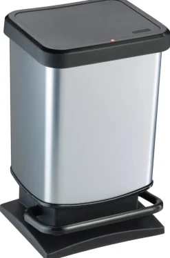 Rotho Treteimer silber B/H/L: ca. 26,6x45,7x29,3 cm