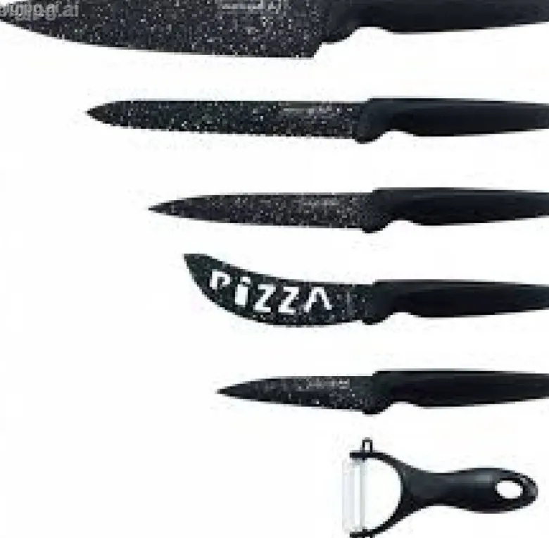 Royalty Line Küchenmesserset schwarz Kunststoff 5 tlg.