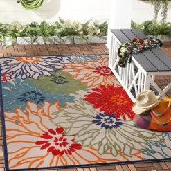 Sanat Outdoorteppich FLORAL bunt B/L: ca. 200x290 cm
