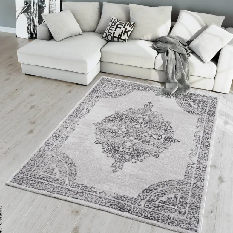 Sanat Teppich Evra hellgrau B/L: ca. 120x160 cm
