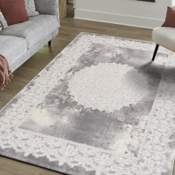 Sanat Teppich Harmony hellgrau B/L: ca. 80x300 cm