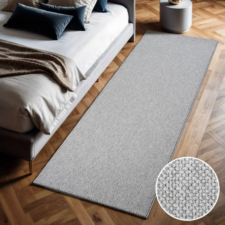 Sanat Teppich LORA PLUS hellgrau B/L: ca. 80x200 cm
