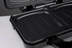 Sandwichtoaster silber schwarz B/H/L: ca. 12x26,5x31,5 cm