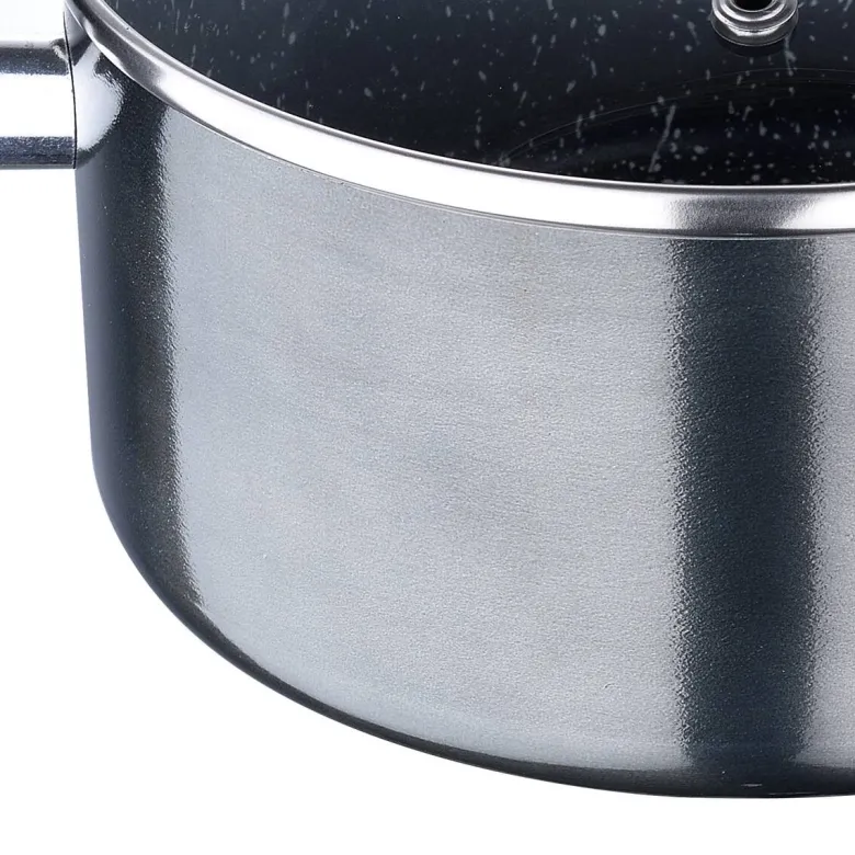 SAN IGNACIO Kochgeschirrset Soria schwarz Aluminium 4 tlg.