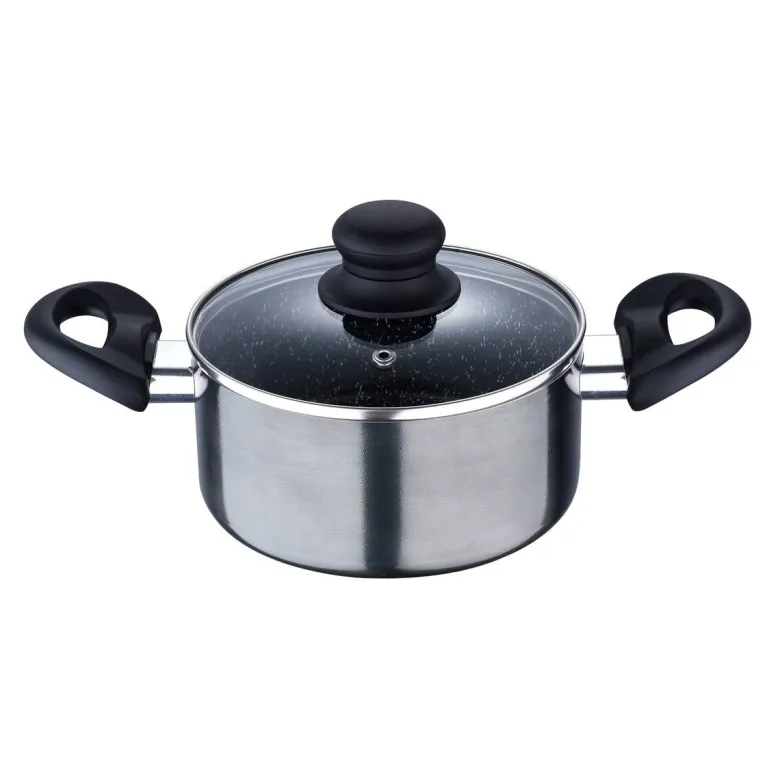 SAN IGNACIO Kochgeschirrset Soria schwarz Aluminium 4 tlg.