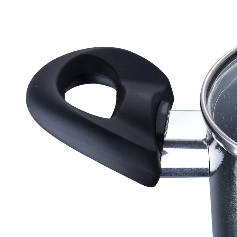 SAN IGNACIO Kochgeschirrset Soria schwarz Aluminium 4 tlg.