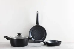 SAN IGNACIO Kochgeschirrset Tormes schwarz Aluminium 4 tlg.