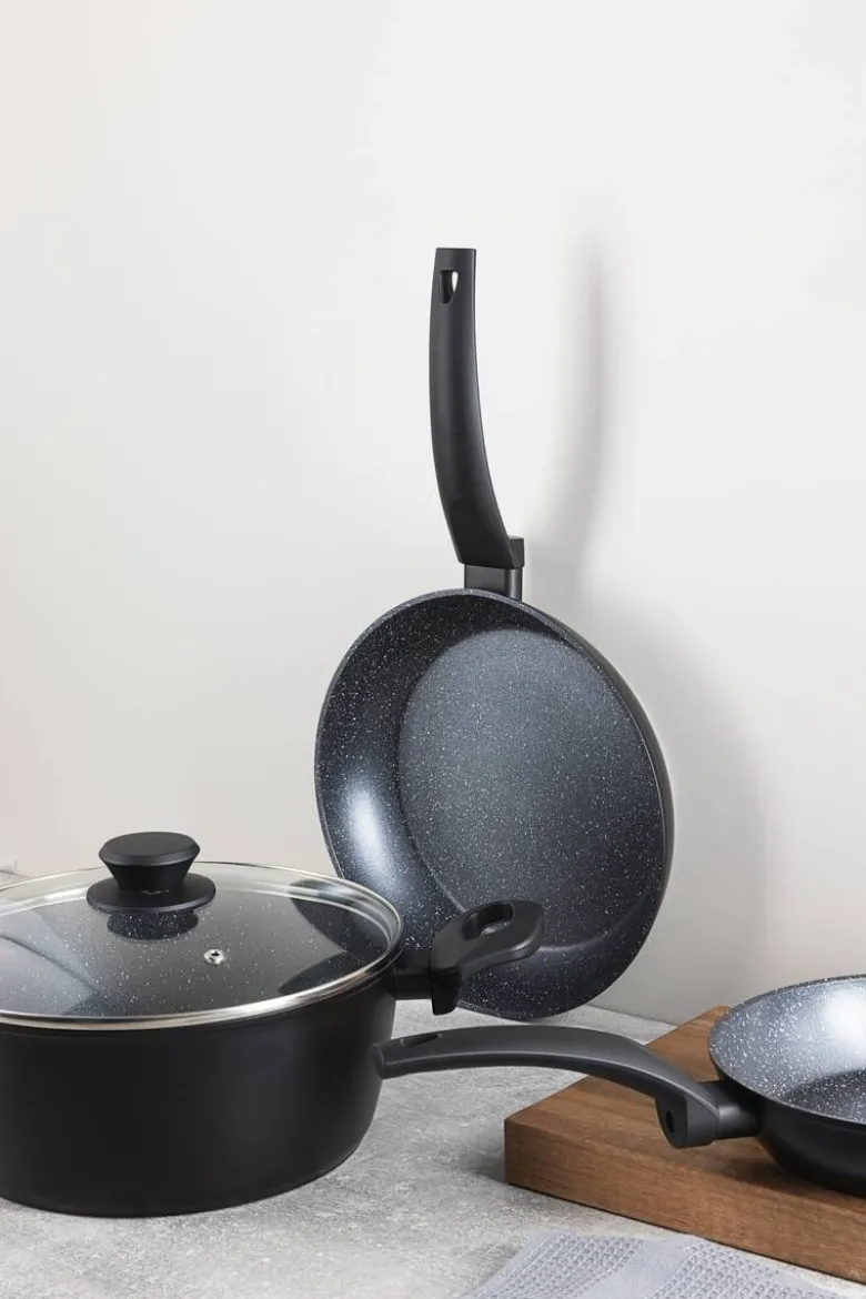 SAN IGNACIO Kochgeschirrset Tormes schwarz Aluminium 4 tlg.
