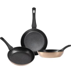 SAN IGNACIO Pfannenset CHERRY schwarz Aluminium 3 tlg.