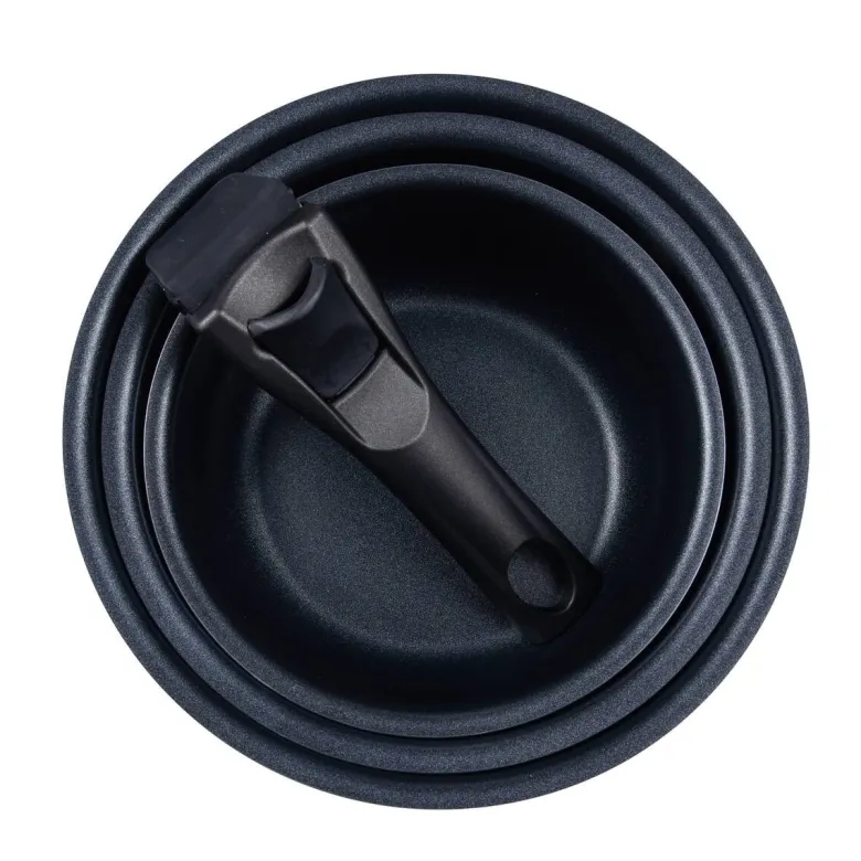 SAN IGNACIO Pfannenset Click & cook schwarz Aluminium 3 tlg.