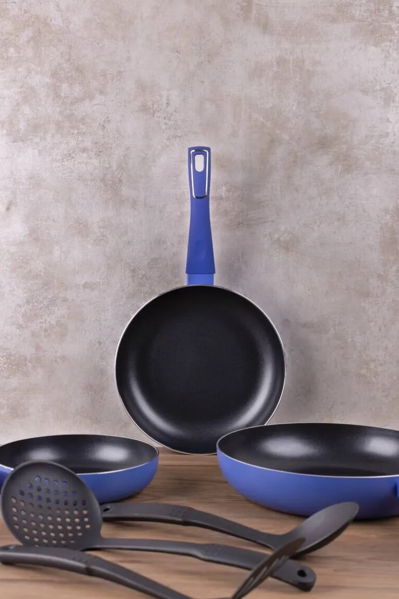 SAN IGNACIO Pfannen-Set LAND INDIGO blau Aluminium 6 tlg.