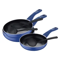 SAN IGNACIO Pfannen-Set LAND INDIGO blau Aluminium 6 tlg.
