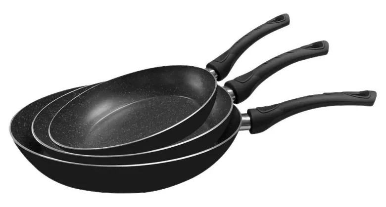 SAN IGNACIO Pfannenset Land poniente schwarz Aluminium 3 tlg.