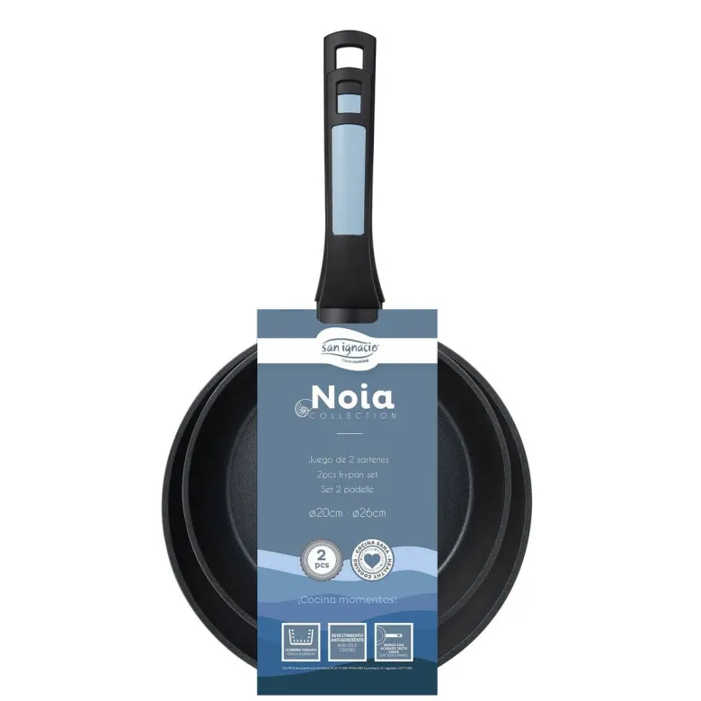 SAN IGNACIO Pfannenset NOIA schwarz Aluminium 2 tlg.