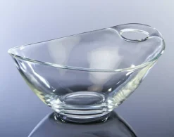Schale klar Glas B/H/L: ca. 18x10x18 cm
