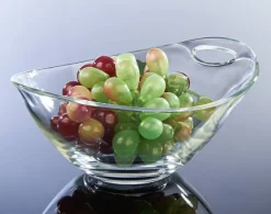 Schale klar Glas B/H/L: ca. 18x10x18 cm
