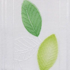 Scheibengardinen-Meterware Blatt grün H: ca. 45 cm