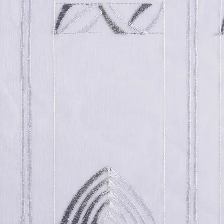 Scheibengardinen-Meterware Olga grau H: ca. 60 cm